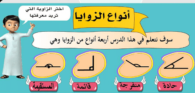 أنواع الزوايا