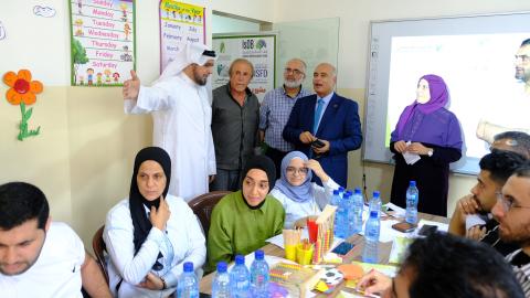 زيارة الدكتور خالد الصبيحي رئيس مجلس إدارة جمعية التميز الإنساني ومتابعته مجريات تدريب المعلمين على الأدلة المرجعية.